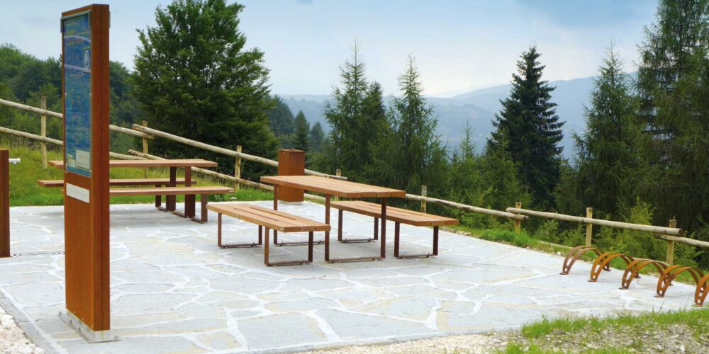 Banco y mesa PIC BULL para parques y espacios públicos