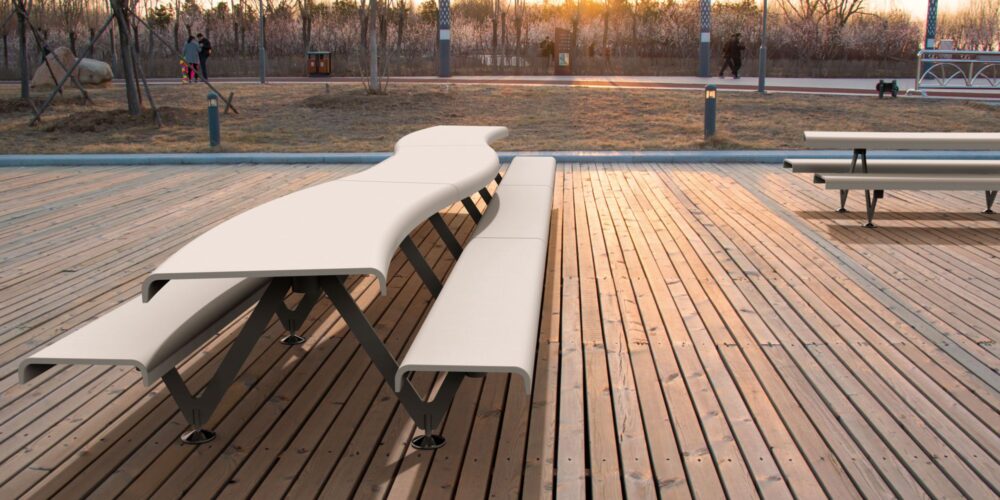 Collection banco-mesa AIR – C|CS para parques y espacios públicos
