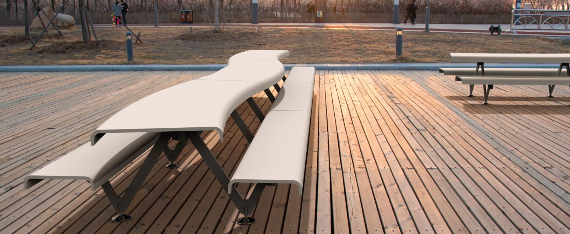 Collection banco-mesa AIR – C|CS para parques y espacios públicos