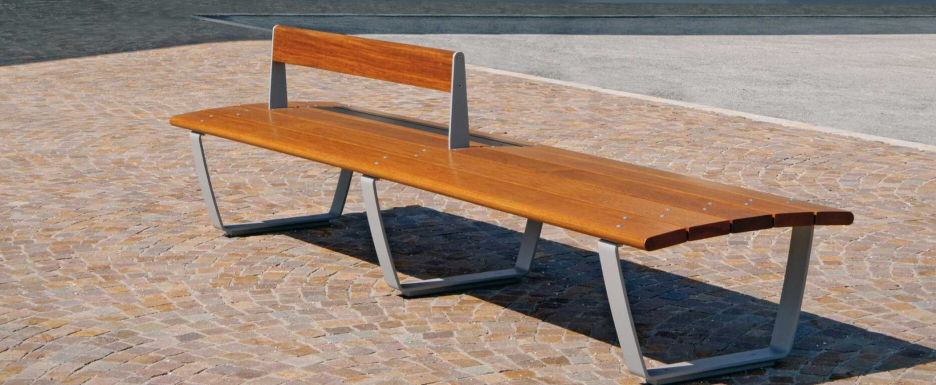 Asiento y mesa NUVOLA para parques y espacios públicos