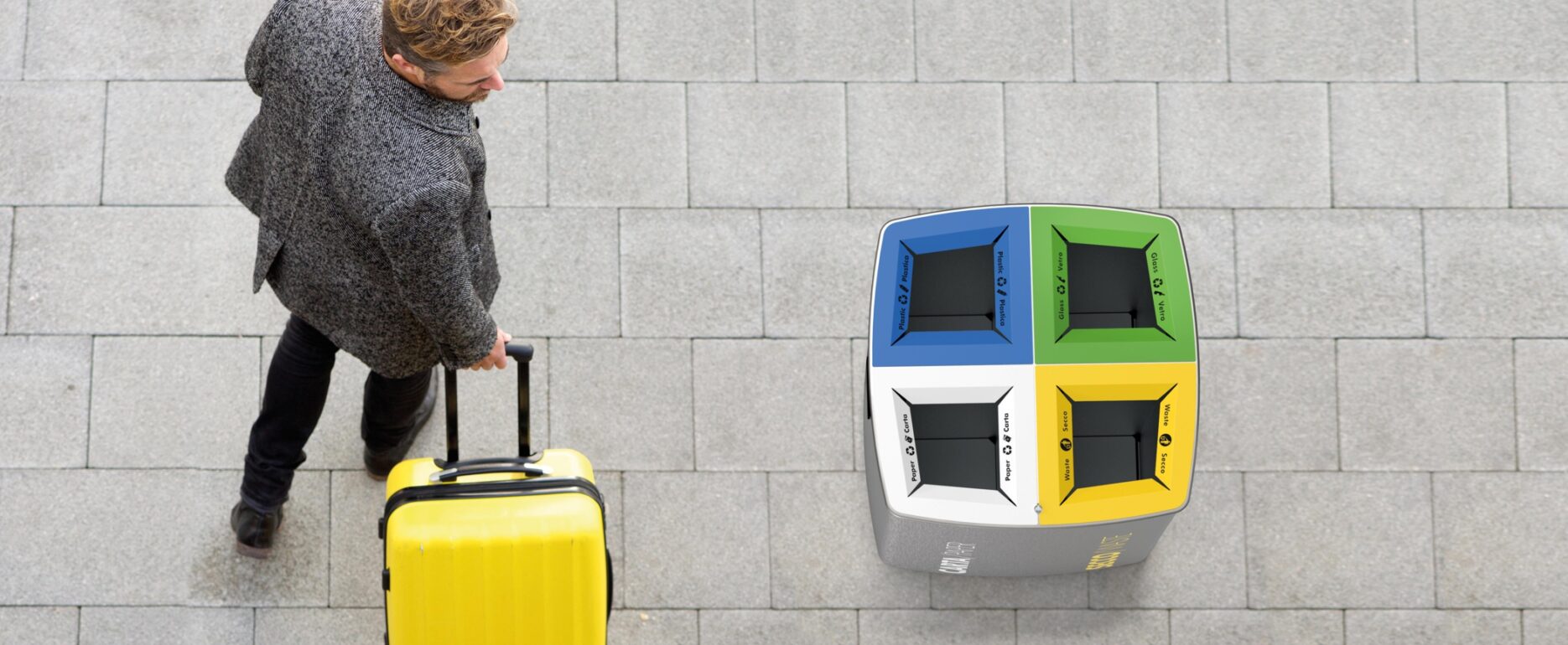 Papelera AERO Q para parques y espacios públicos