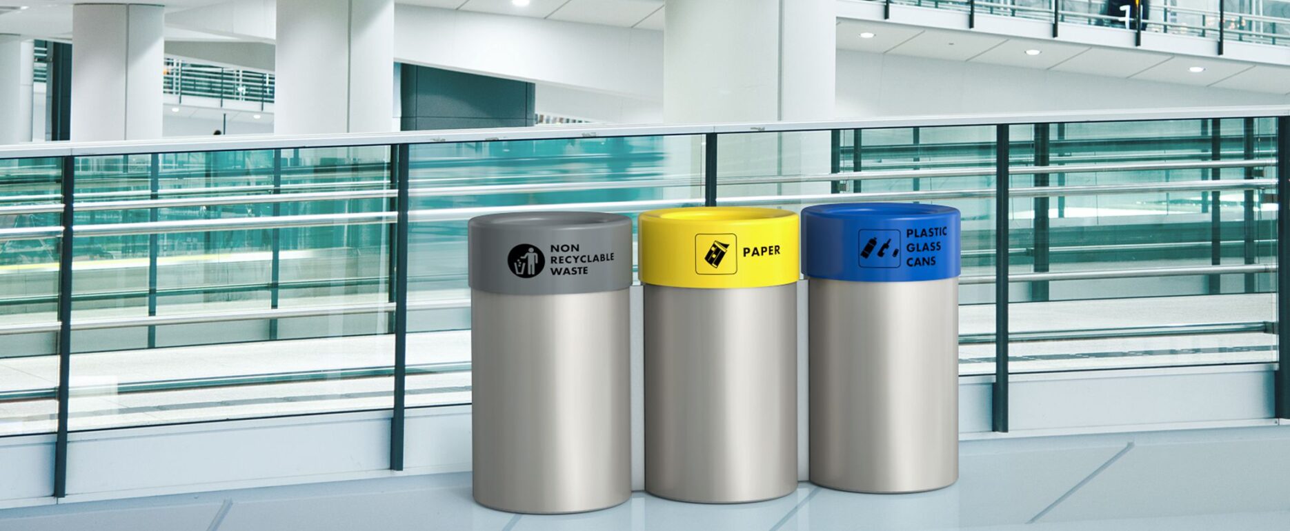 Papelera modular de interior C3 para parques y espacios públicos