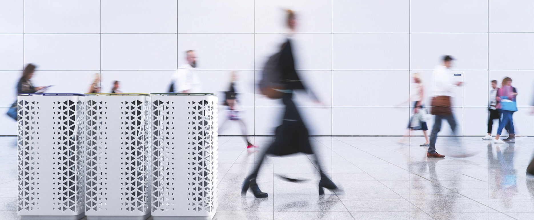 Papelera de recogida selectiva CARRÈ para parques y espacios públicos