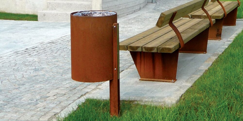 Papelera CORTE para parques y espacios públicos