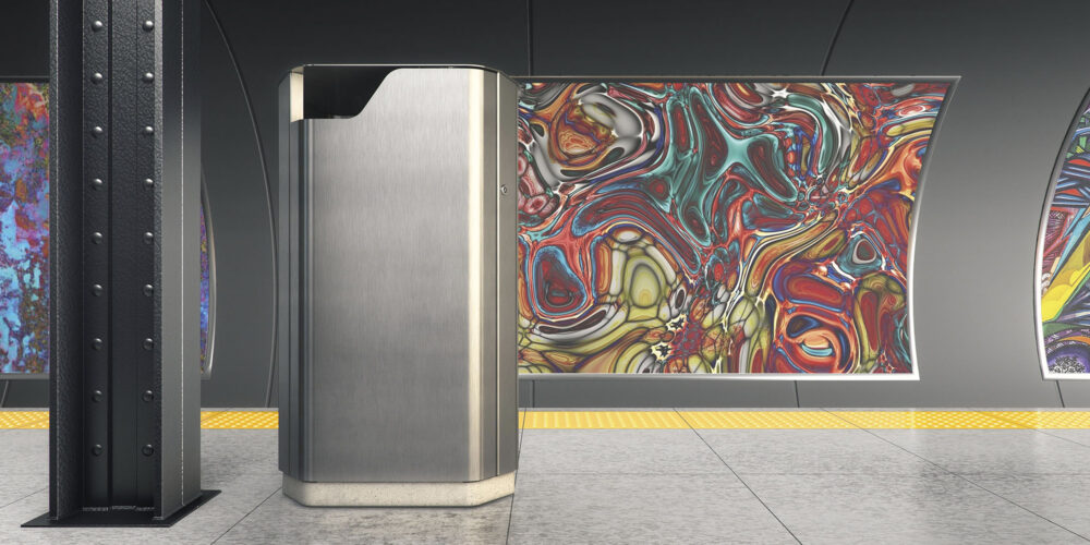 Papelera DIAMOND para parques y espacios públicos