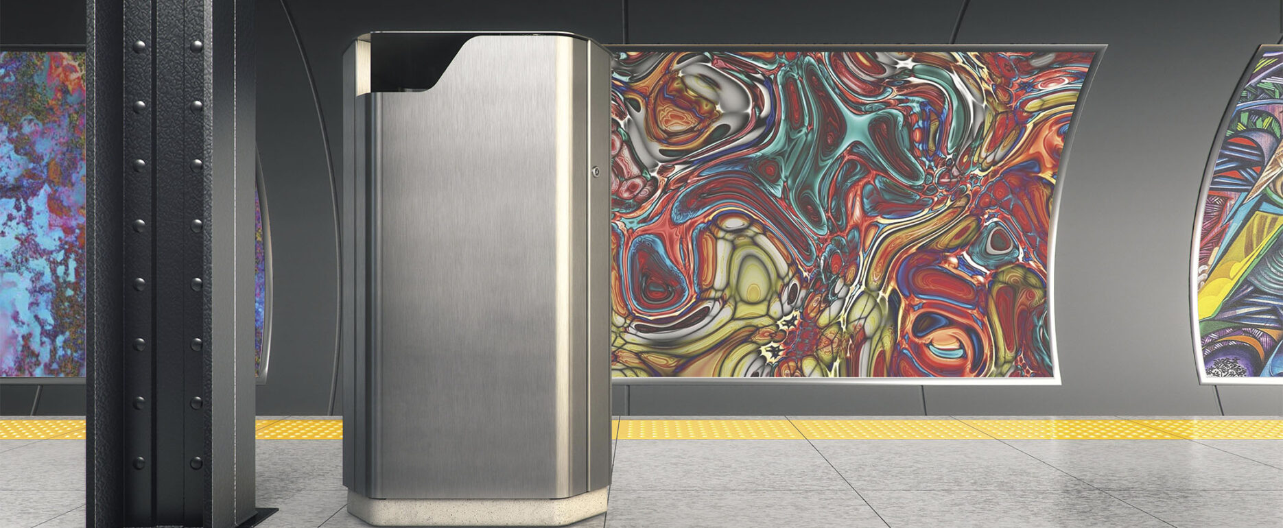 Papelera DIAMOND para parques y espacios públicos