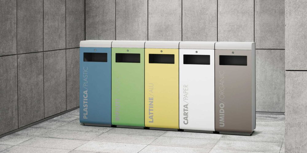 Papelera para recogida de residuos ECOSIDE para parques y espacios públicos