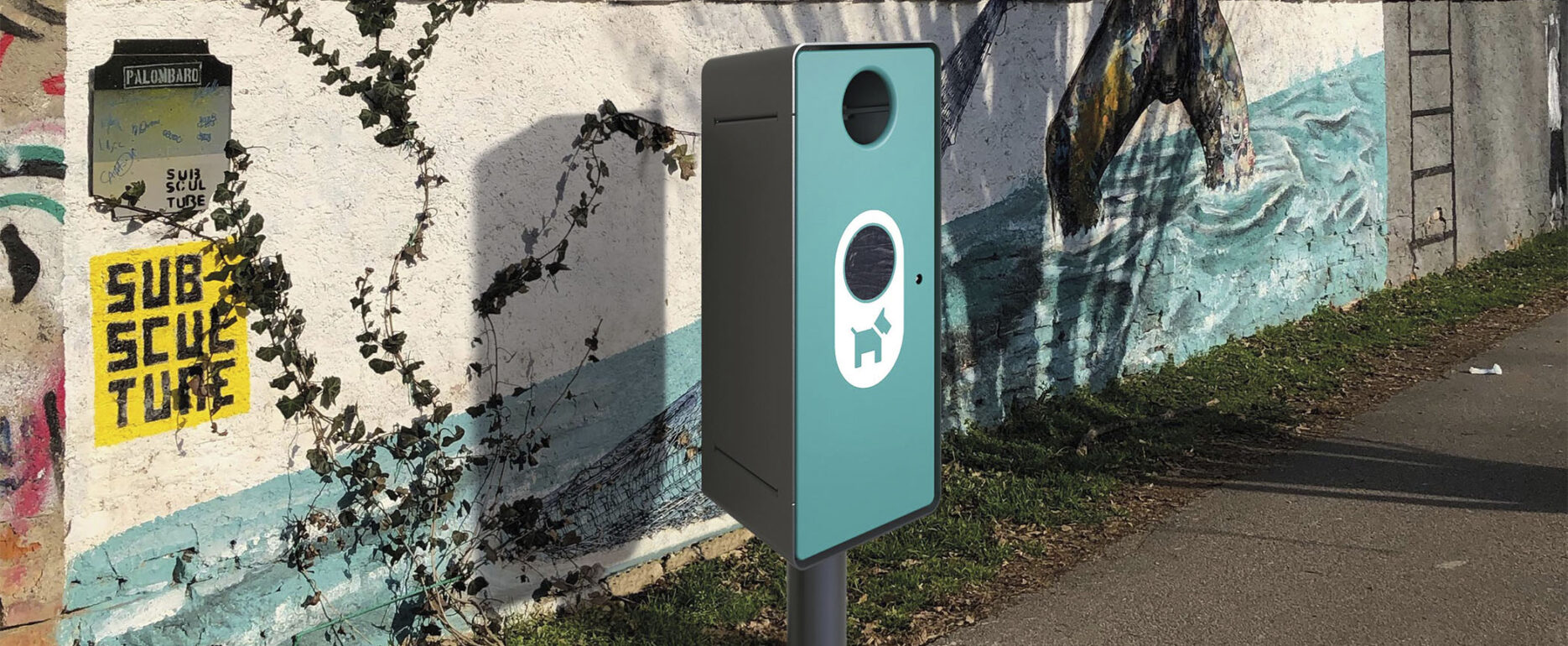 Papelera canina GEMINI DOG para parques y espacios públicos