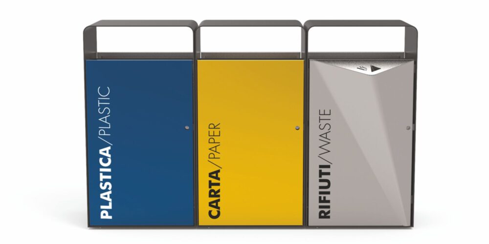 Papelera PACK CESTINO RACCOLTA DIFFERENZIATA para parques y espacios públicos
