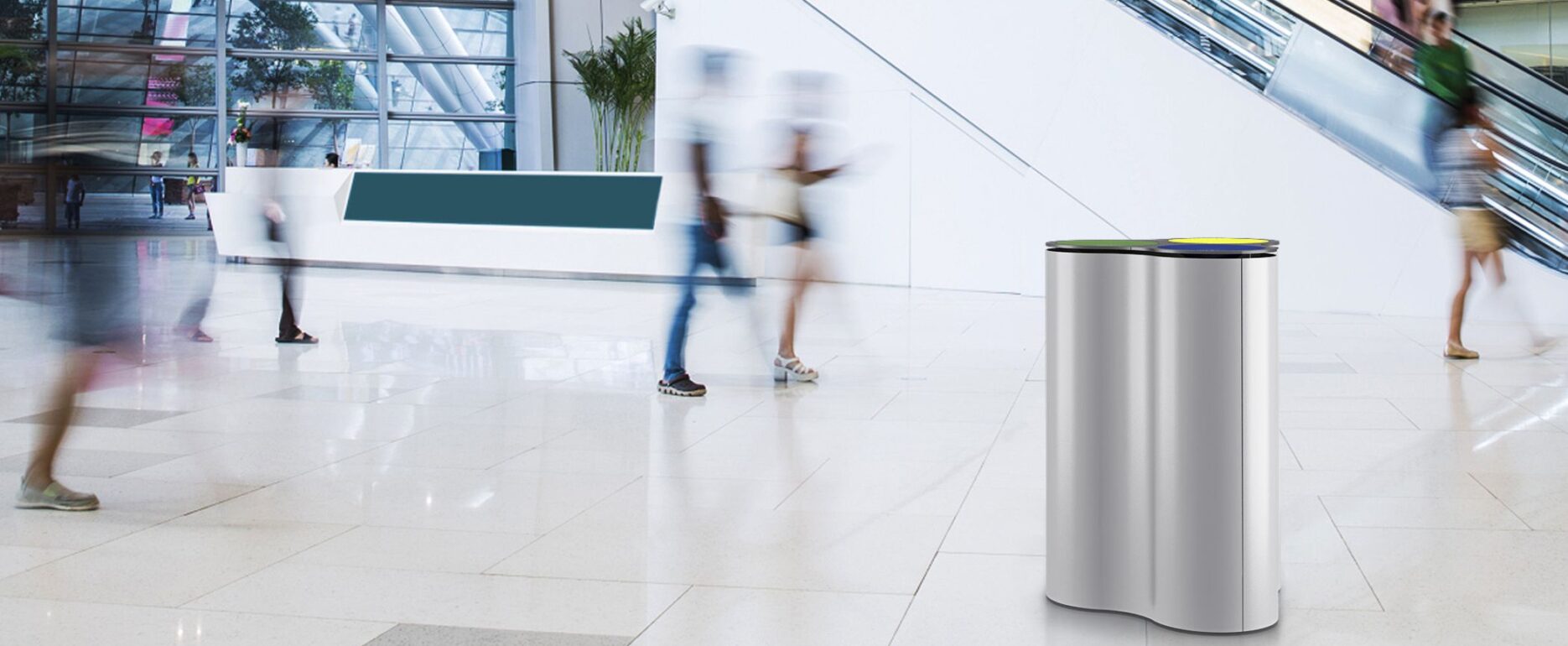 Papelera para recogida selectiva SET para parques y espacios públicos