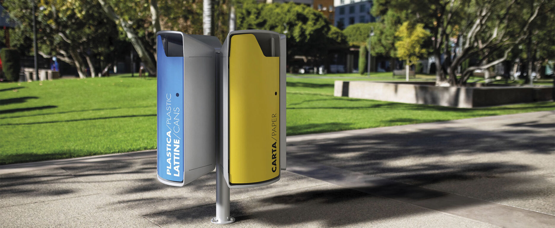 Papelera recogida selectiva TOP para parques y espacios públicos