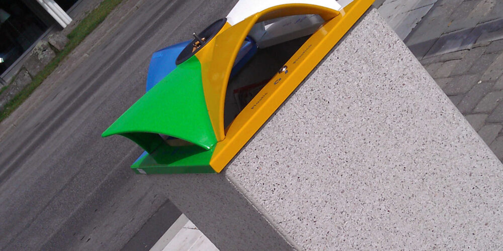 Papelera recogida selectiva TOPAZIO para parques y espacios públicos