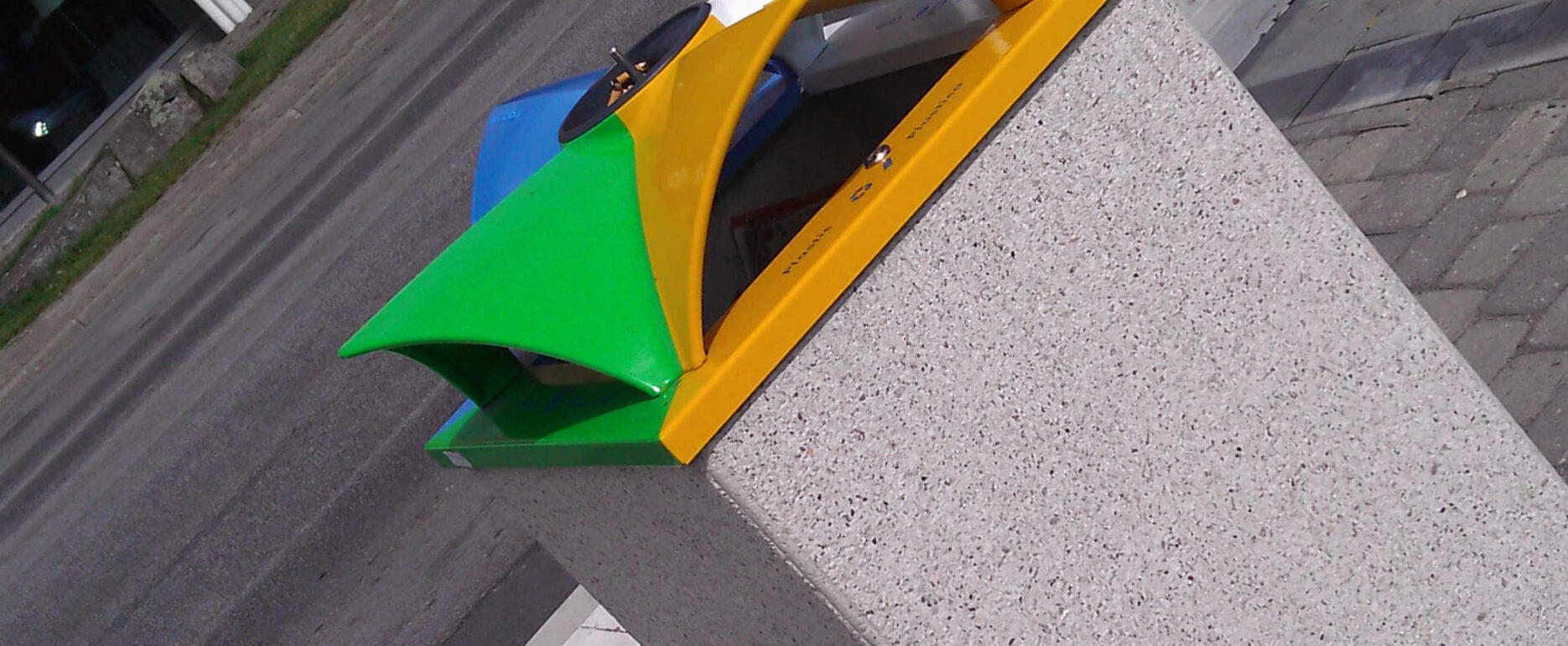 Papelera recogida selectiva TOPAZIO para parques y espacios públicos