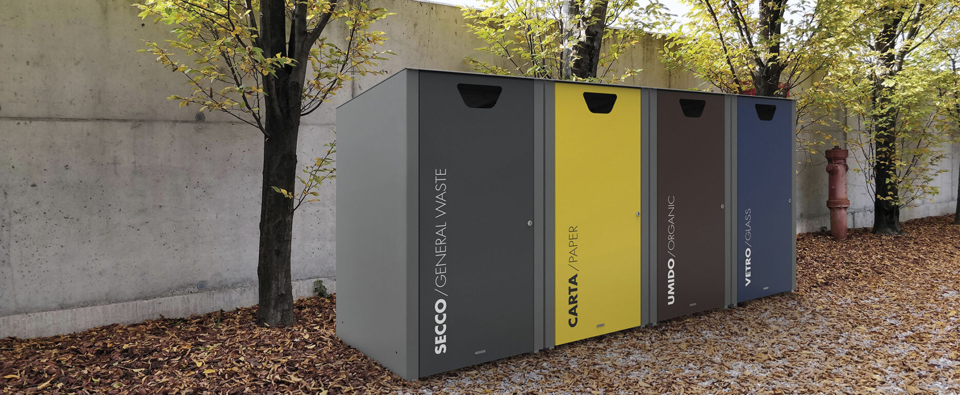 Papelera de recogida selectiva COVER 240 para parques y espacios públicos