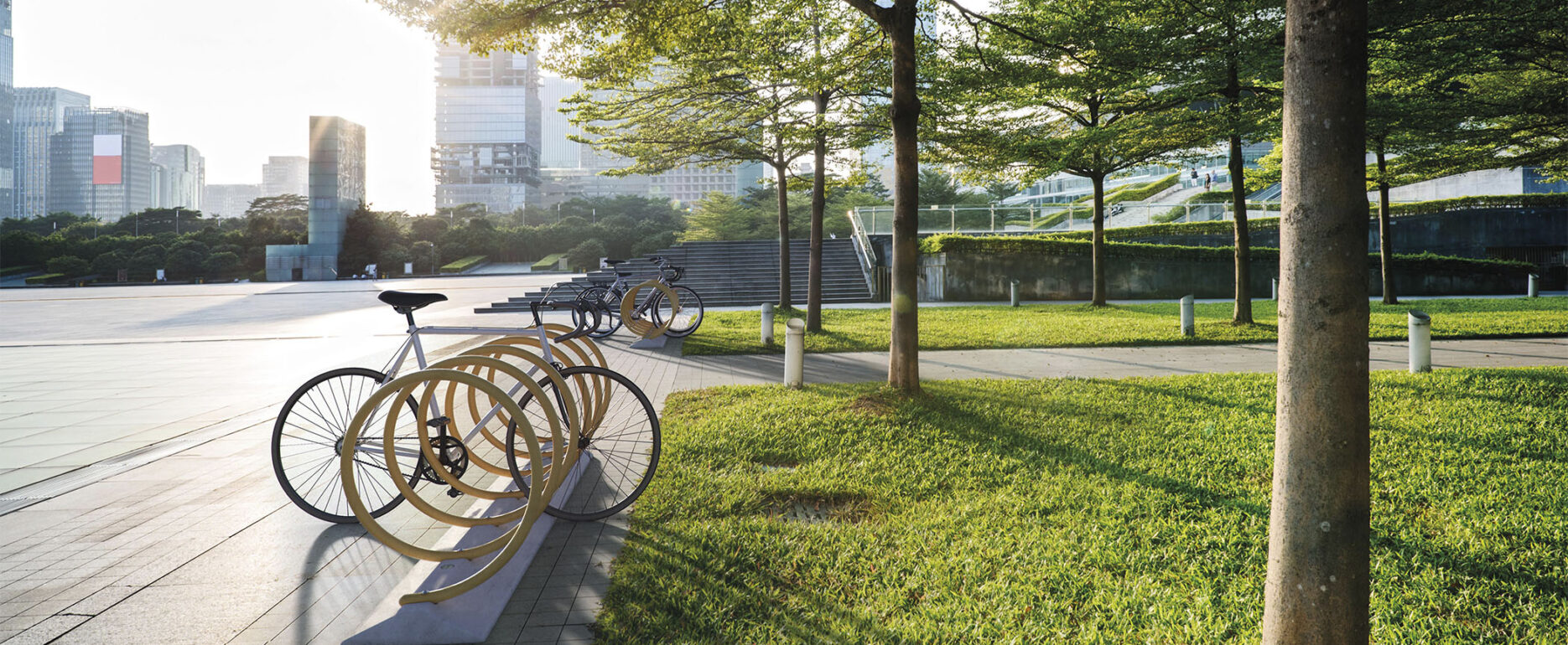 Aparcabicicletas SPYRA CL para parques y espacios públicos