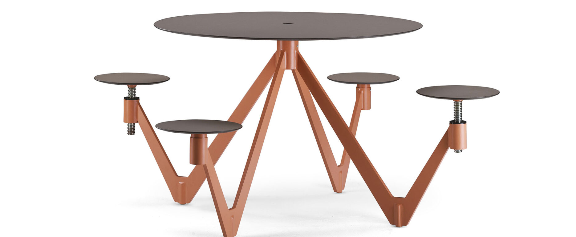 Mesas y asientos AIR-CIRCLE para parques y espacios públicos