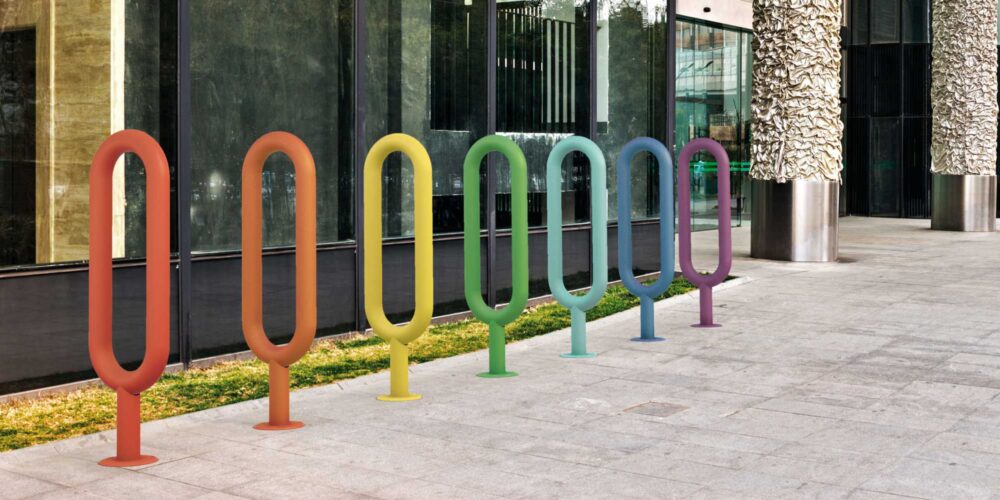 Aparcabicicletas OVAL para parques y espacios públicos
