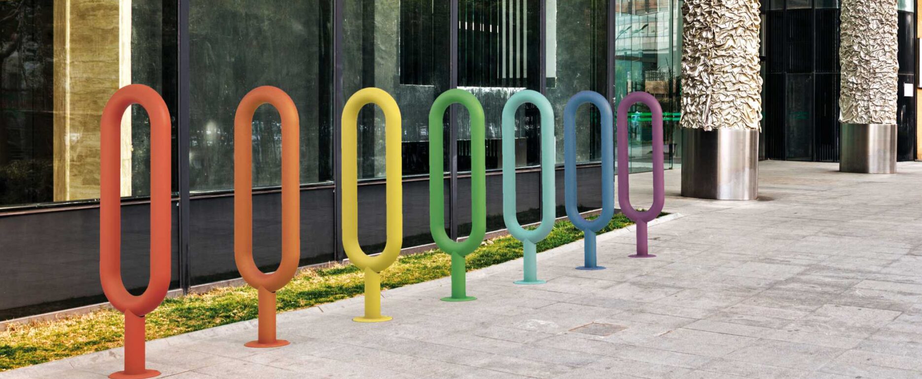 Aparcabicicletas OVAL para parques y espacios públicos