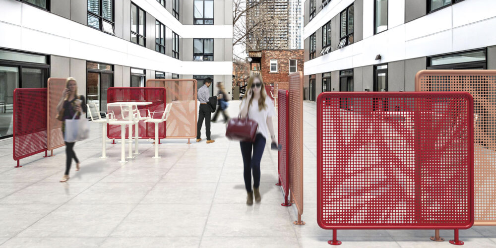 Barrera modular URBAN SCREEN para parques y espacios públicos