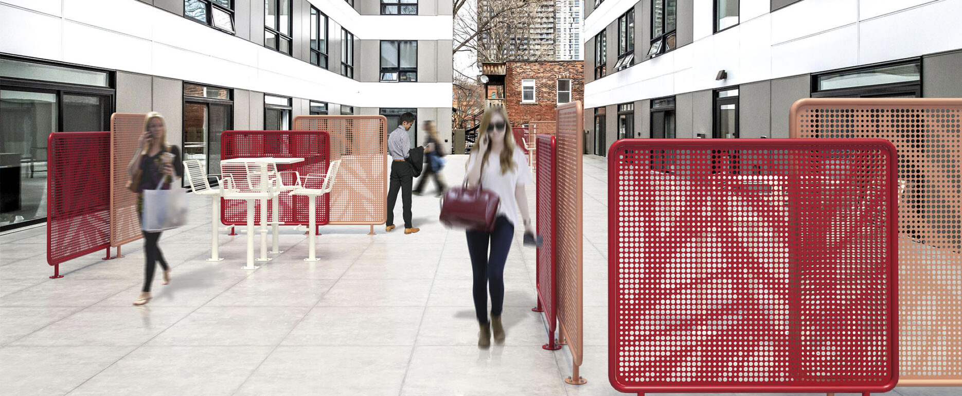 Barrera modular URBAN SCREEN para parques y espacios públicos