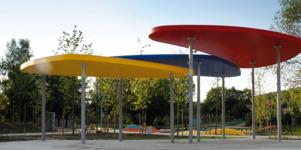 Cubierta modular FOGLIA para parques y espacios públicos