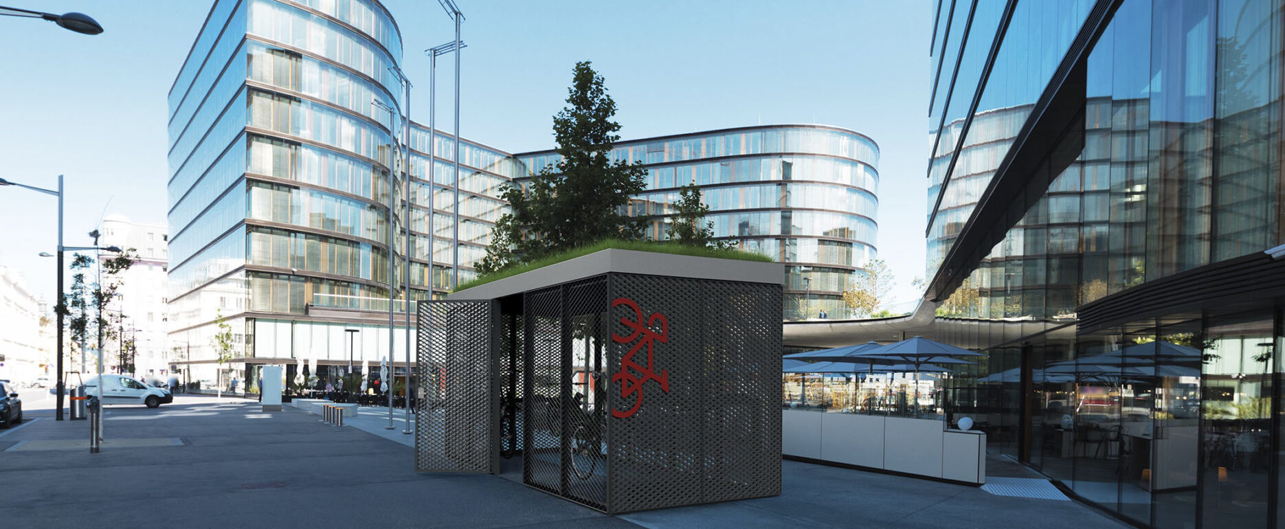 Aparcabicicletas GARDA BOX para parques y espacios públicos