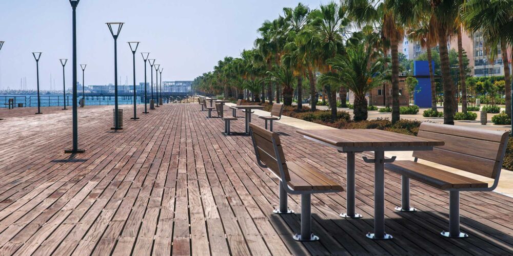 Asientos y mesas BREAK TIME W / TW para parques y espacios públicos