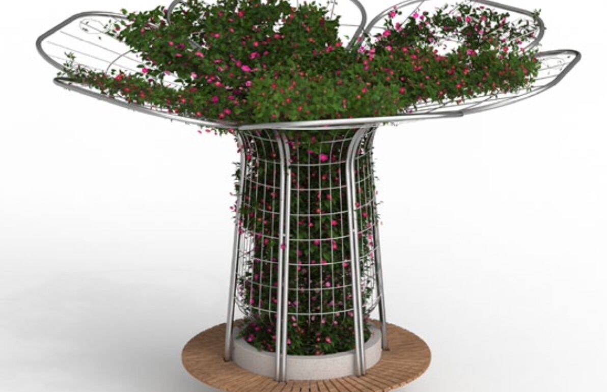 Jardinera con estructura de sombra MIRABILIS