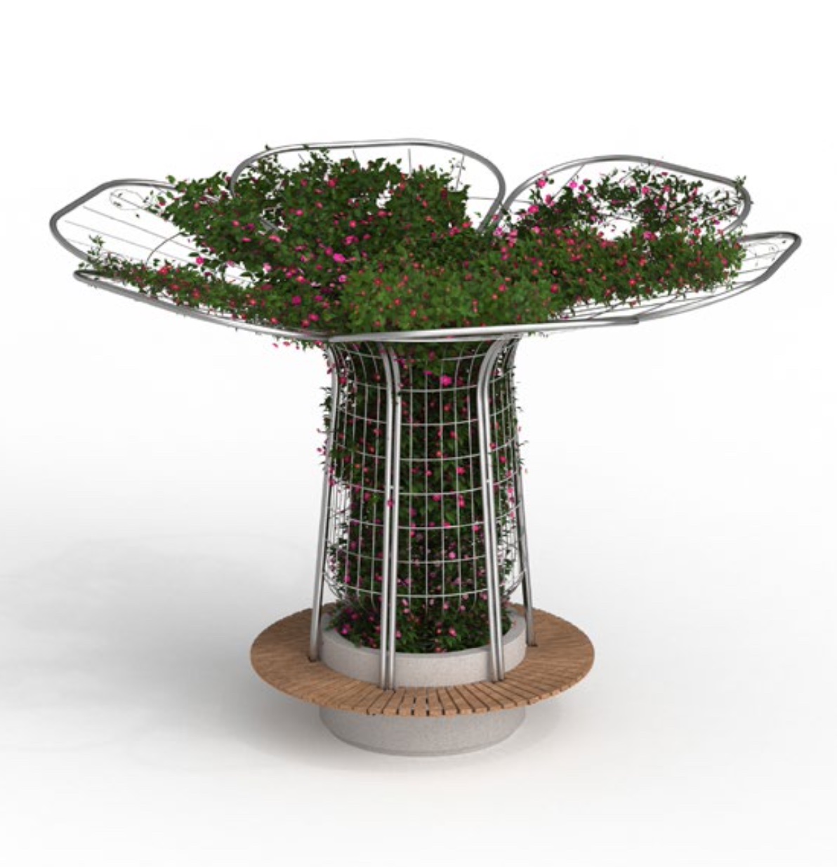 Jardinera con estructura de sombra MIRABILIS