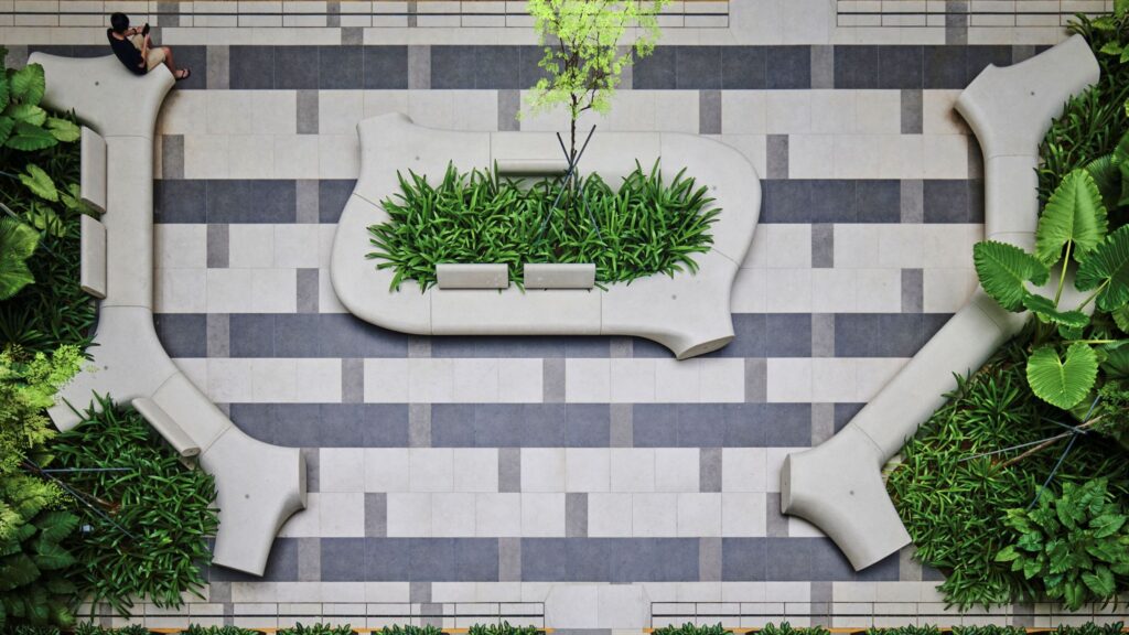 Diseño moderno con áreas verdes, Disset Urban