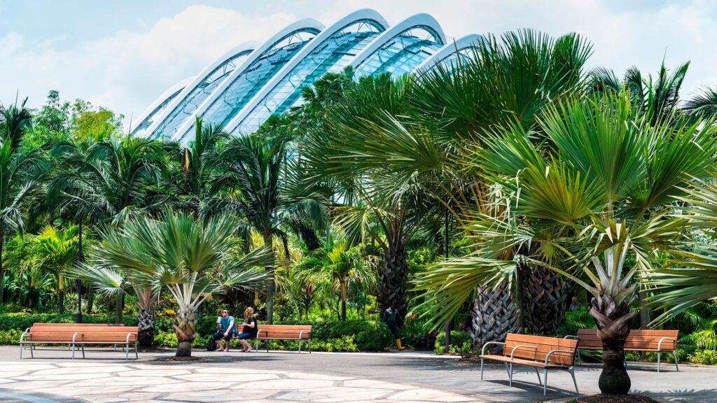 giardini-della-baia-di-singapore-disseturban-03 Bancos ante cúpula cristal, Riva, Disset Urban.
